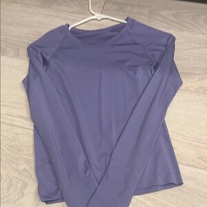 Lululemon Athletica Blue and Purple Fitted Long Sleeve Blouse